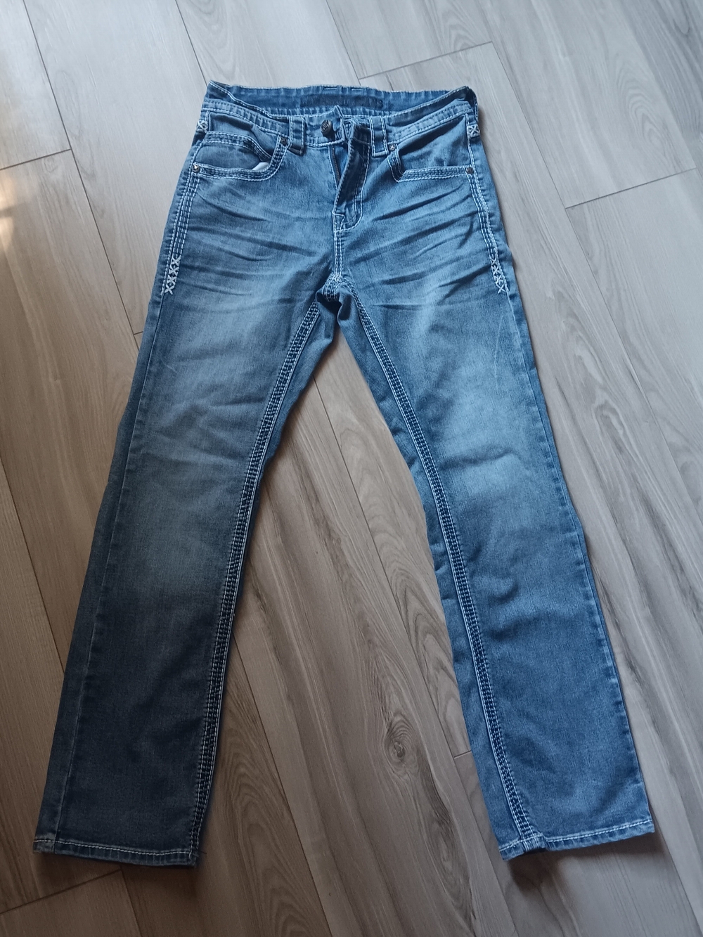 Men's Bootcut Jeans in Washed Blue